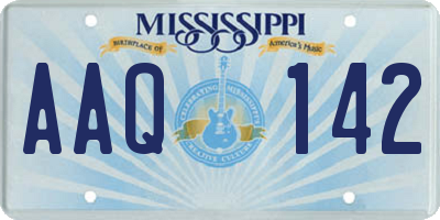 MS license plate AAQ142