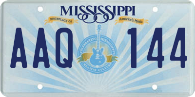 MS license plate AAQ144