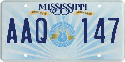 MS license plate AAQ147