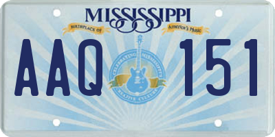 MS license plate AAQ151