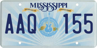 MS license plate AAQ155