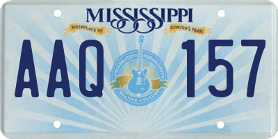 MS license plate AAQ157