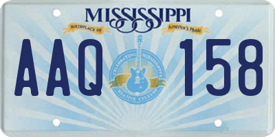 MS license plate AAQ158