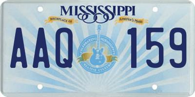 MS license plate AAQ159