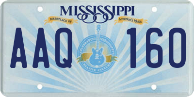 MS license plate AAQ160