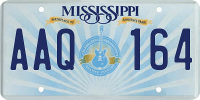 MS license plate AAQ164