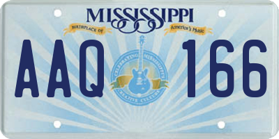 MS license plate AAQ166