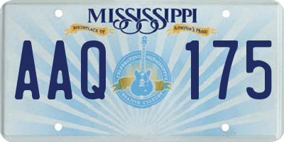 MS license plate AAQ175