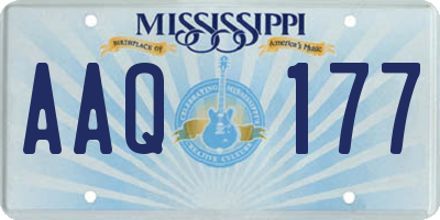 MS license plate AAQ177