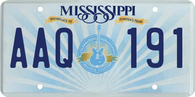 MS license plate AAQ191