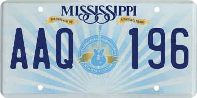 MS license plate AAQ196