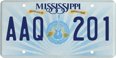 MS license plate AAQ201