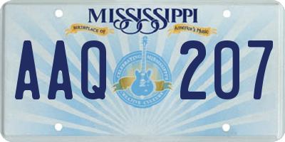 MS license plate AAQ207