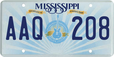 MS license plate AAQ208