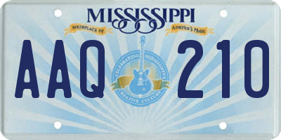 MS license plate AAQ210