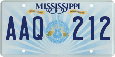MS license plate AAQ212