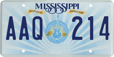 MS license plate AAQ214