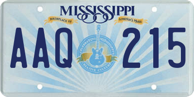 MS license plate AAQ215