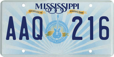 MS license plate AAQ216