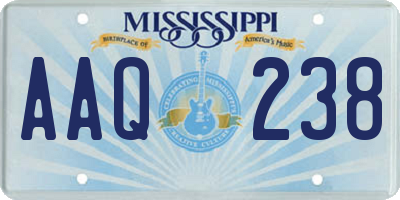 MS license plate AAQ238