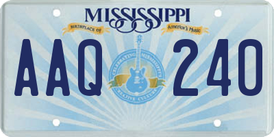 MS license plate AAQ240