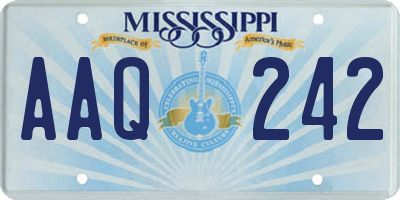 MS license plate AAQ242