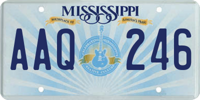 MS license plate AAQ246