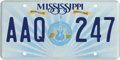 MS license plate AAQ247