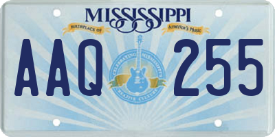 MS license plate AAQ255