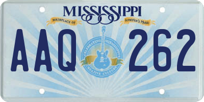 MS license plate AAQ262