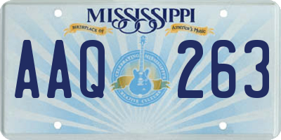 MS license plate AAQ263