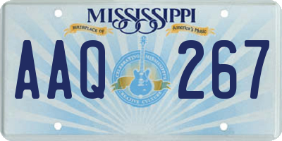 MS license plate AAQ267