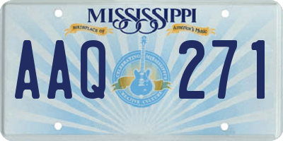 MS license plate AAQ271