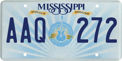 MS license plate AAQ272