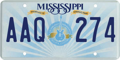 MS license plate AAQ274