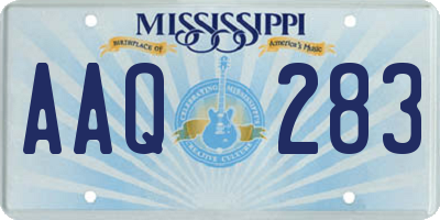 MS license plate AAQ283