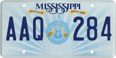 MS license plate AAQ284