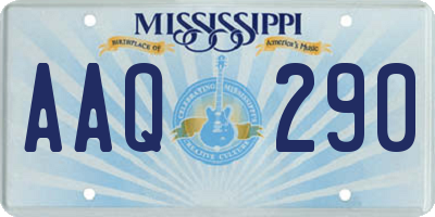 MS license plate AAQ290