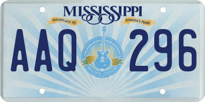 MS license plate AAQ296