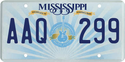 MS license plate AAQ299