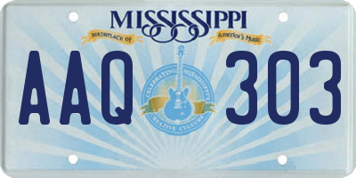 MS license plate AAQ303