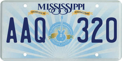 MS license plate AAQ320