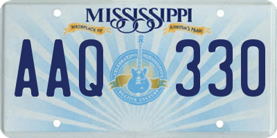 MS license plate AAQ330