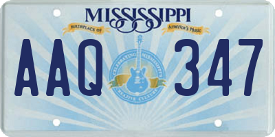 MS license plate AAQ347