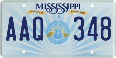 MS license plate AAQ348