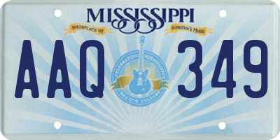MS license plate AAQ349