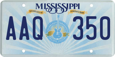 MS license plate AAQ350