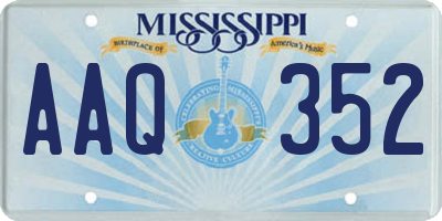 MS license plate AAQ352