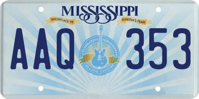 MS license plate AAQ353