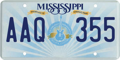 MS license plate AAQ355